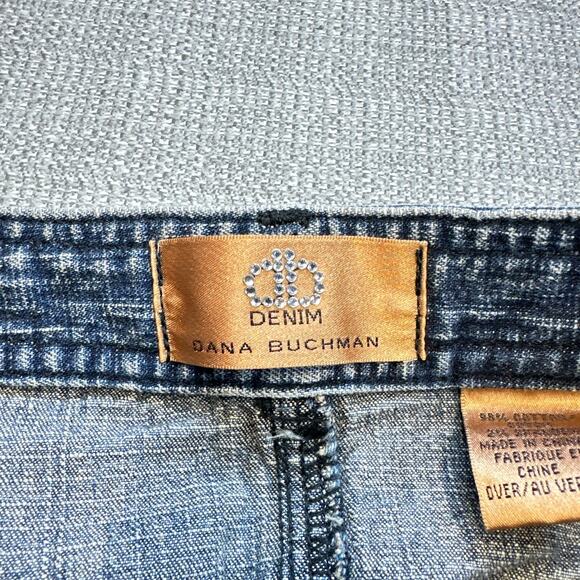 Dana Buchman Petite Jeans Womens‎ size 12 Blue Denim Stretch Straight Leg - Picture 3 of 10